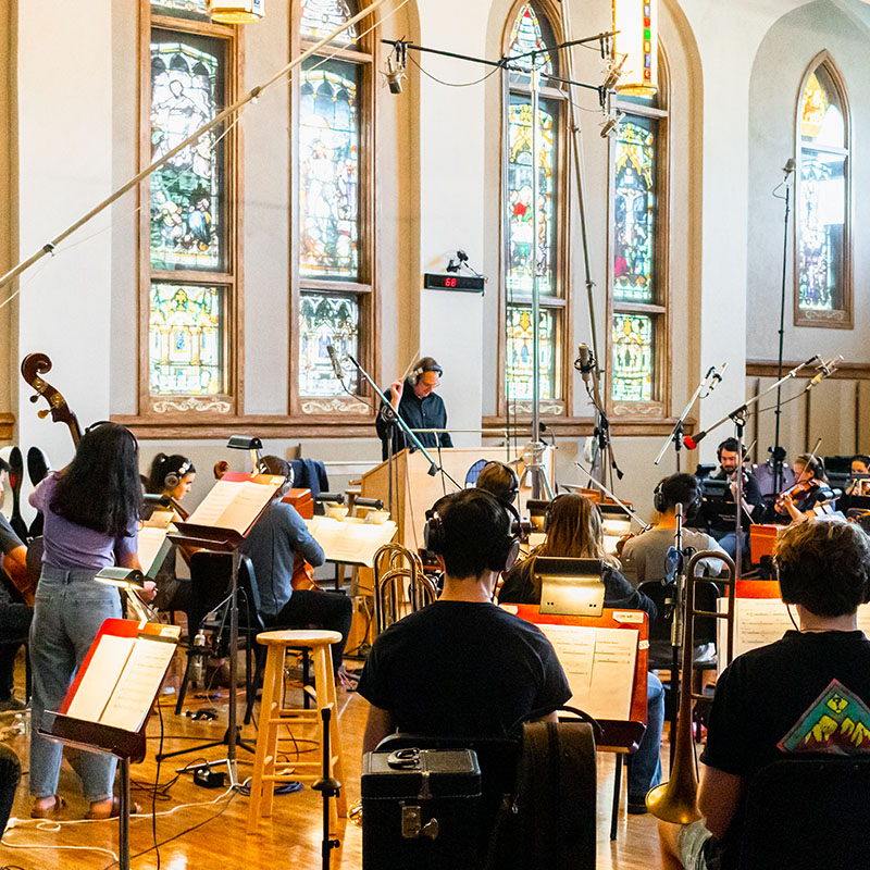 Music Theory majors performing in Ocean Way studios