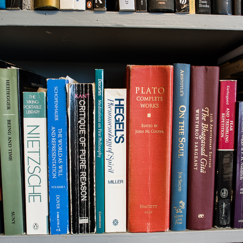 Books on a shelf