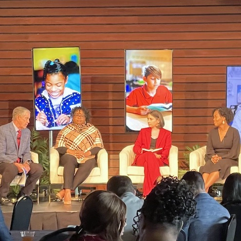 A data collaborative panel discussing issues on a platform