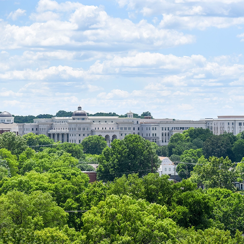 Aerial photo of the Belmont campus