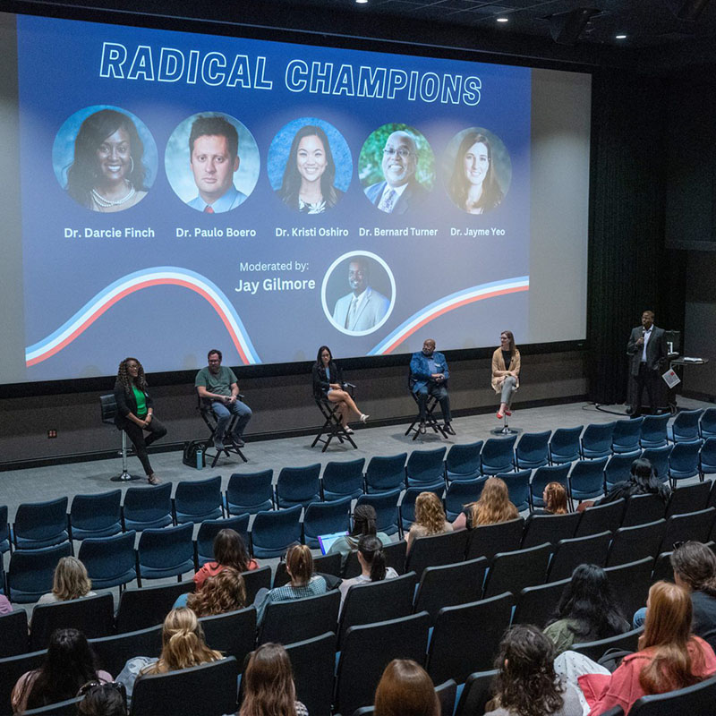 A photo from a Diversity Week event in the Johnson Center Large Theatre