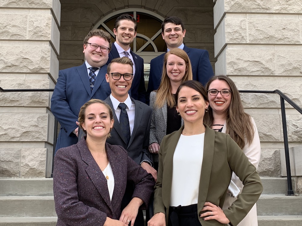 Member of the Executive Board of the Belmont Law Review posing for a photo