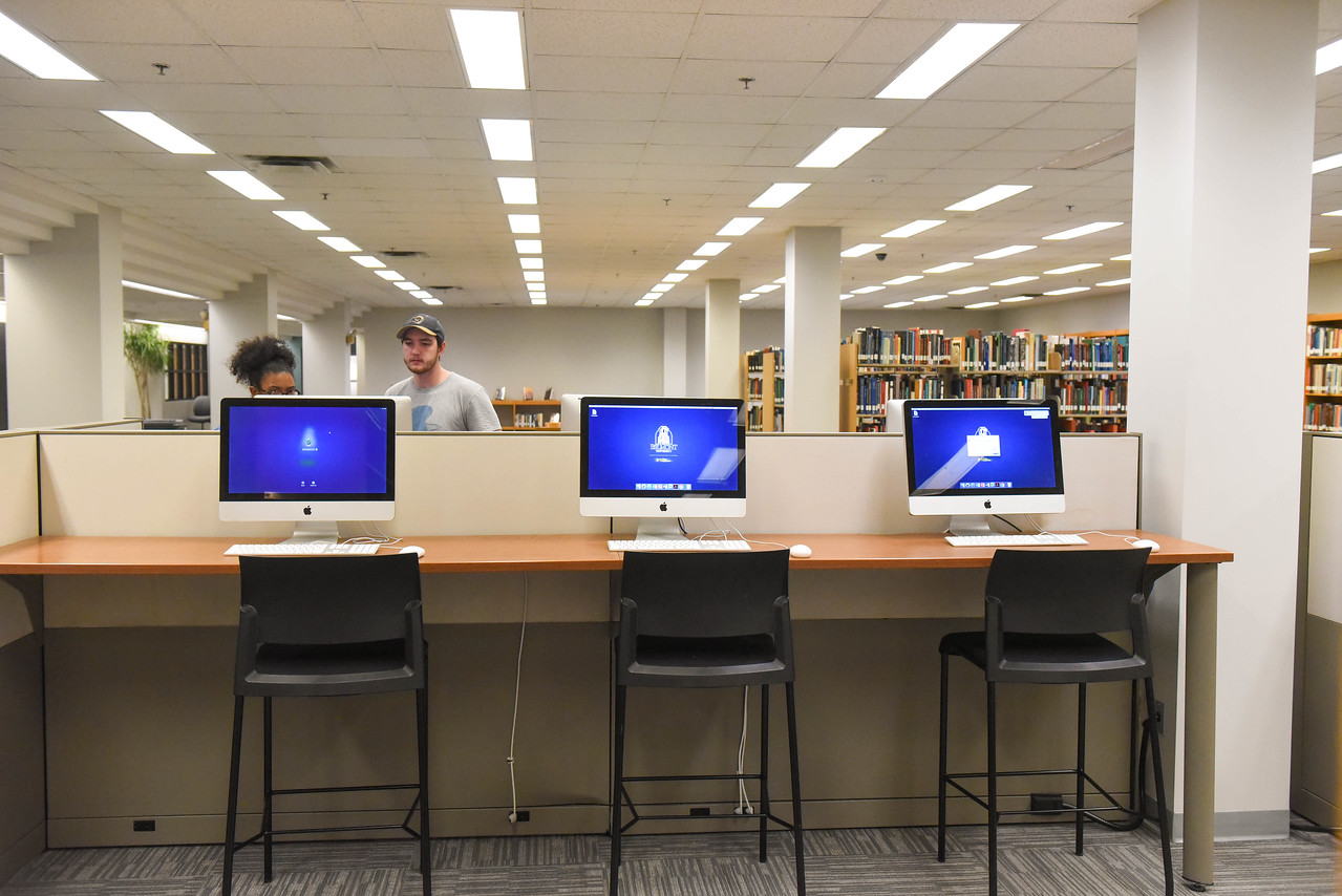 first floor of the Lila D. Bunch Library