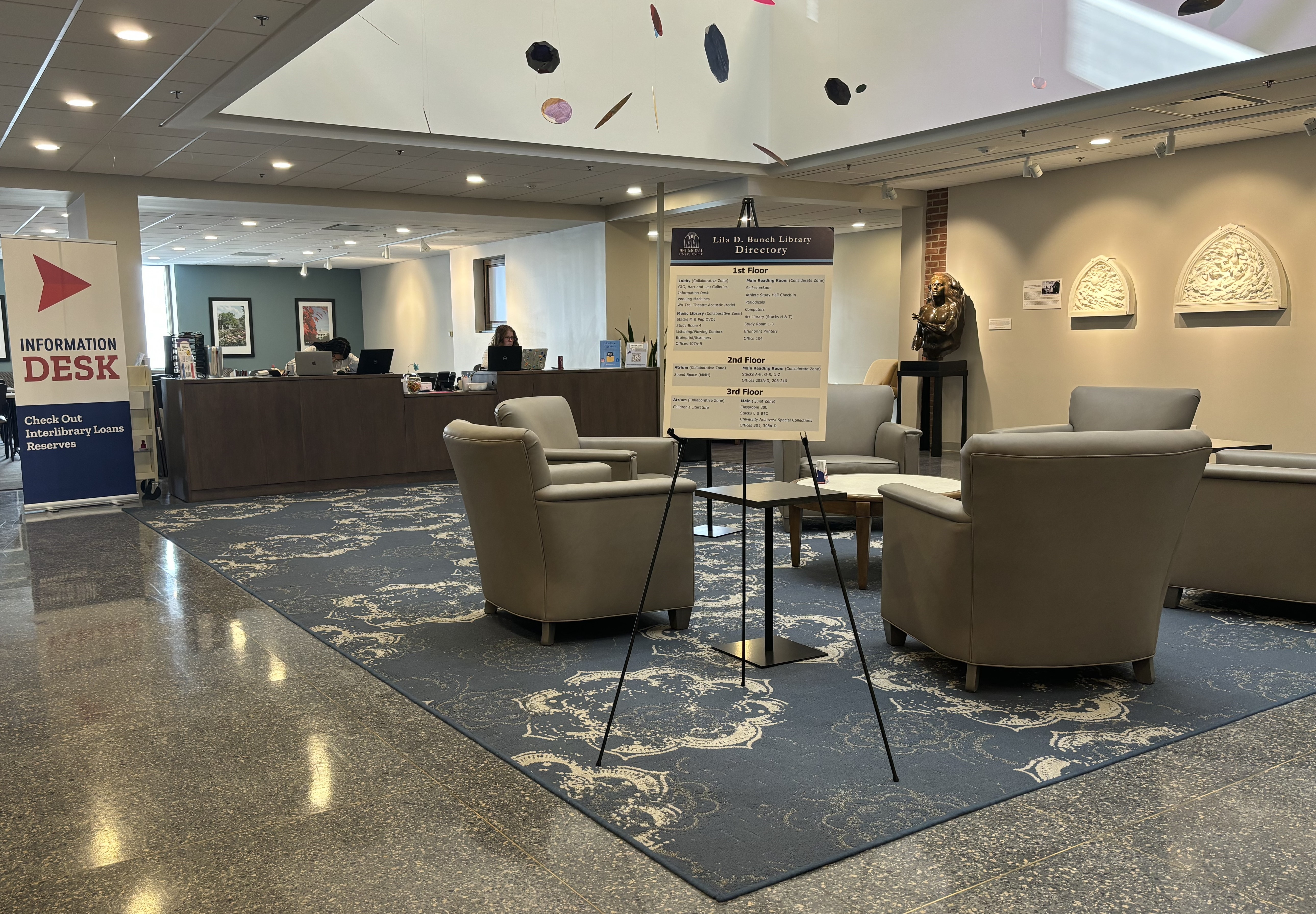 Lila D. Bunch Library lobby