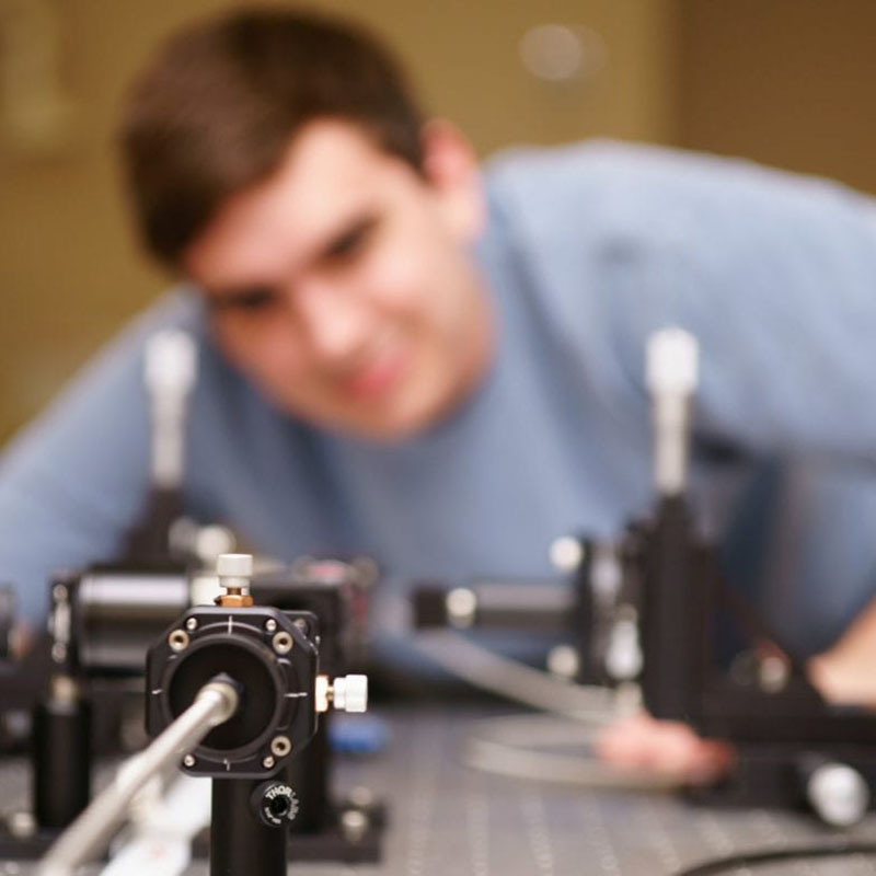 Student working on an interactive lab during class