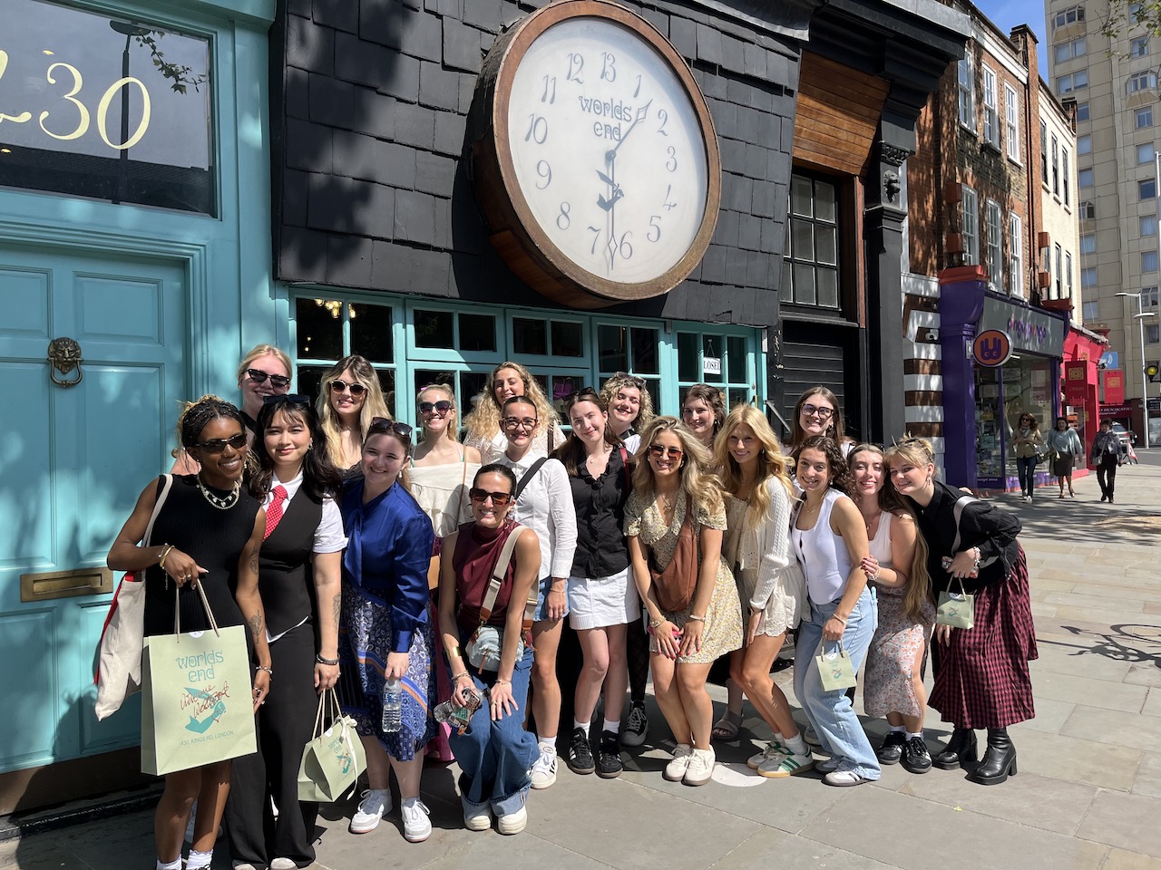 Students gathered for fashion Maymester