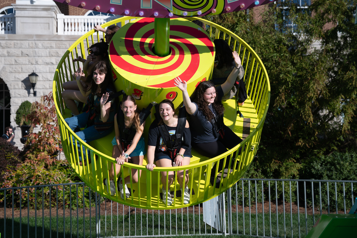 students of carnival ride