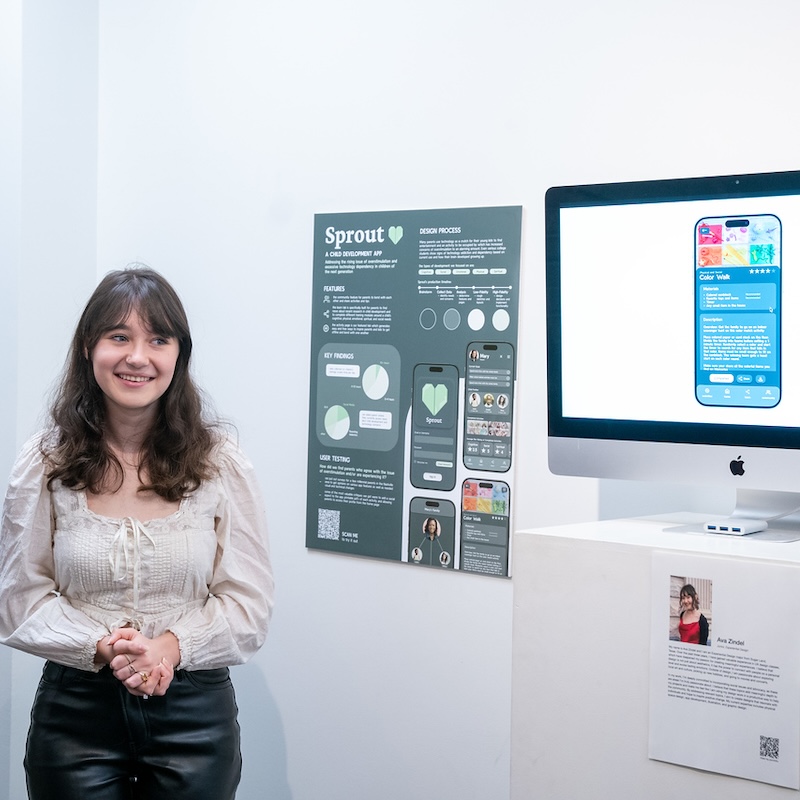 Student showcases her project on Sprout