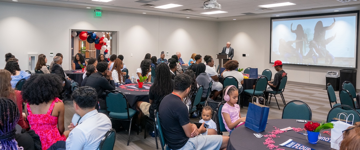 Greg Jones addresses group at the anniversary celebration