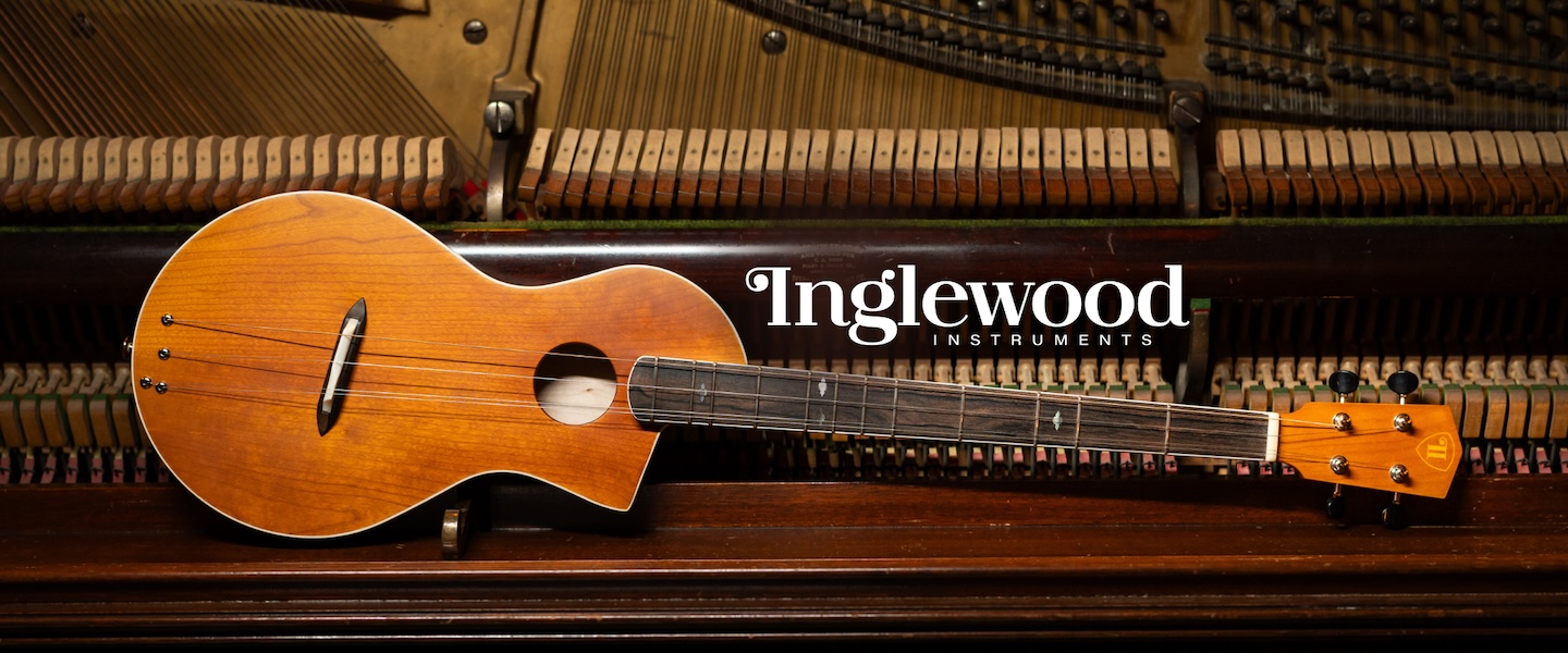 photo of the cumberland river guitar with inglewood instruments text overlay