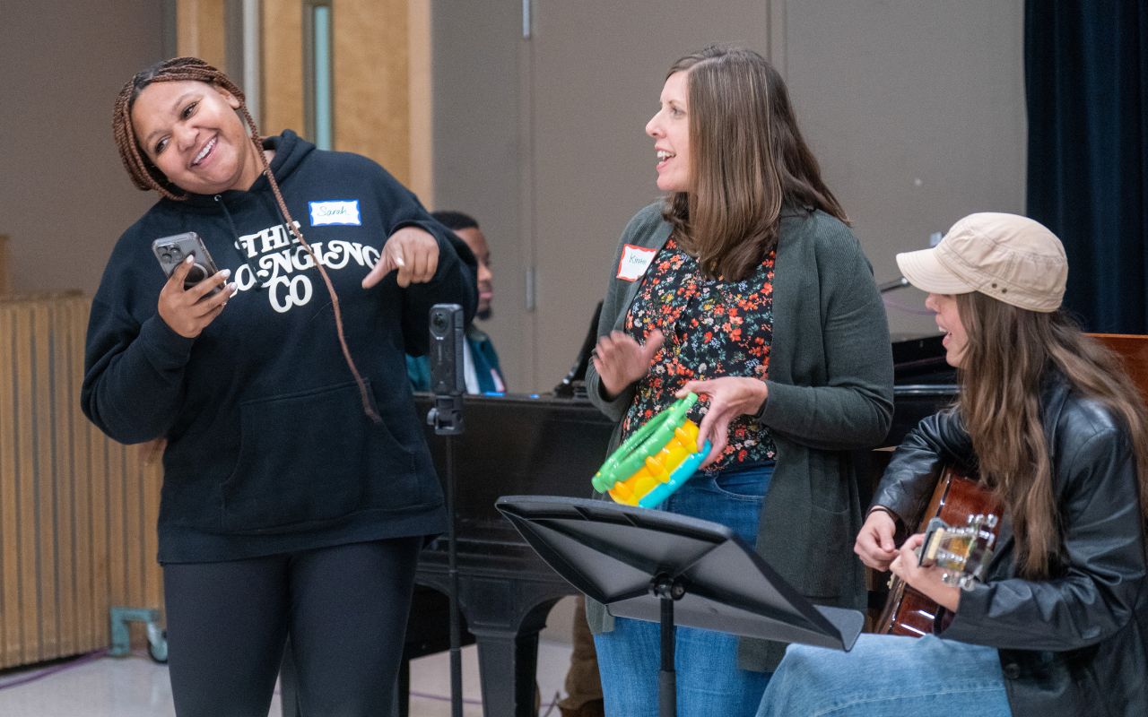 Group performs a song