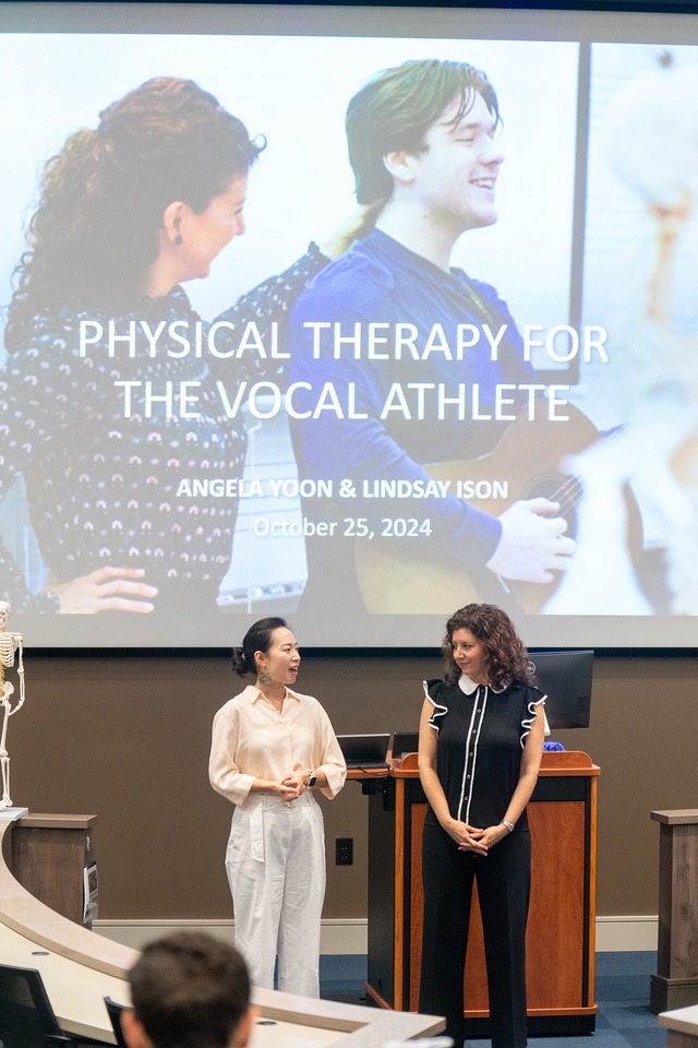 two faculty lead vocal athlete seminar