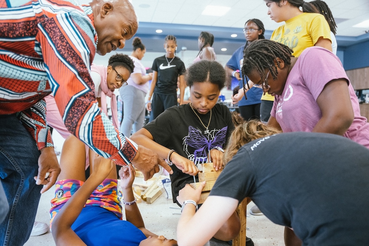 Students participate in hands-on activity