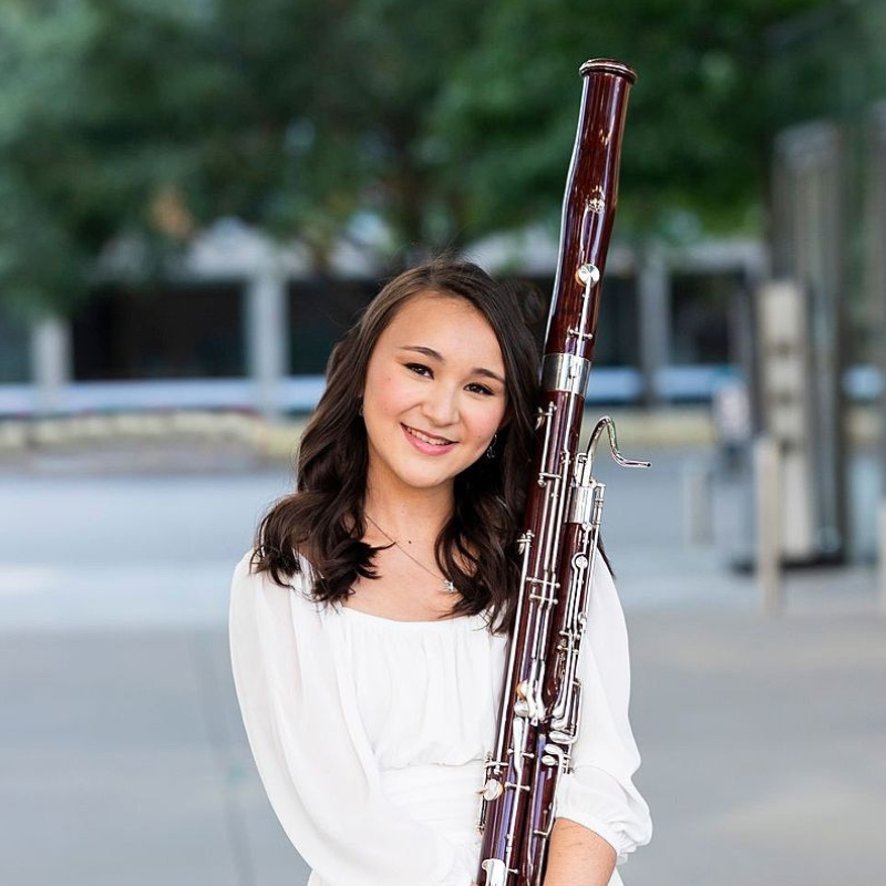 Emily Okamura with bassoon