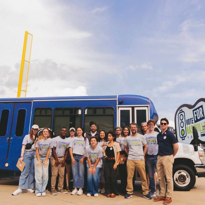 Buck and members of the campaign at First Horizon Park