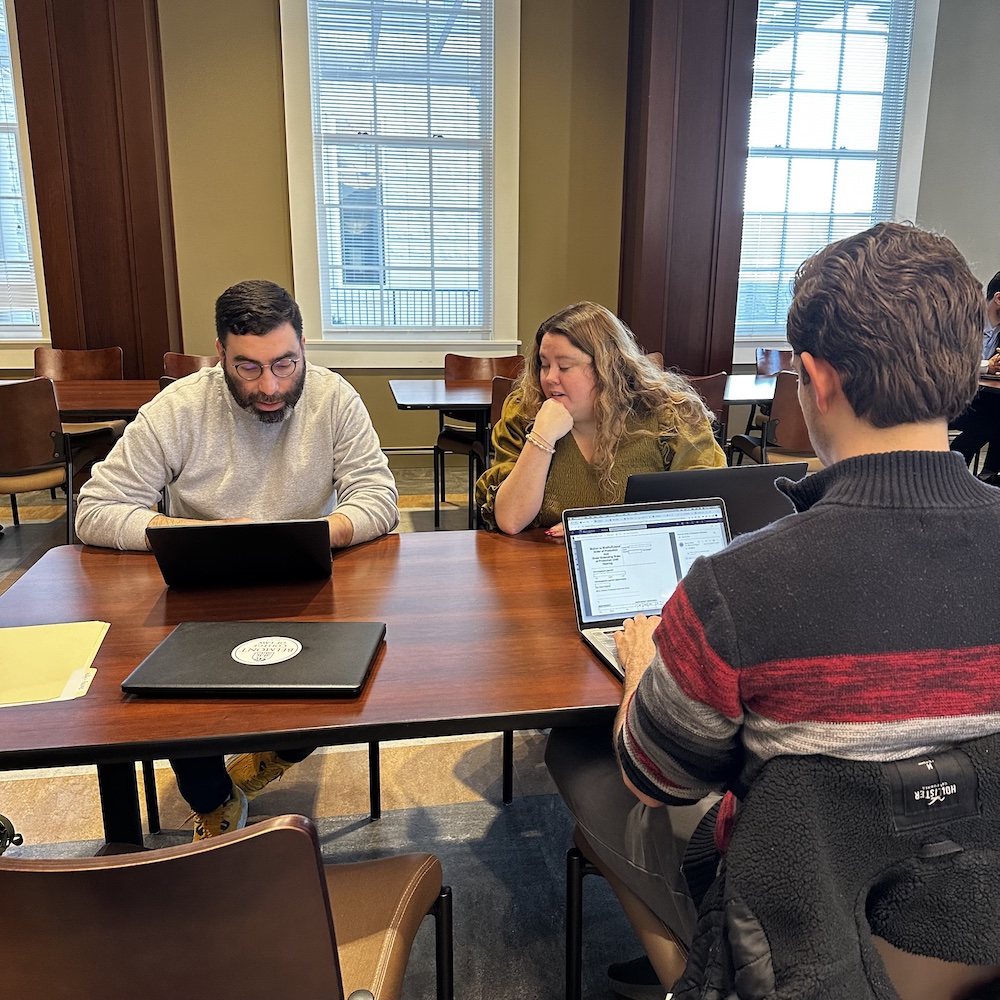 Law students at the legal services clinic