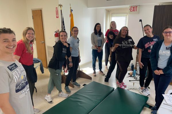 Students working a clinic at The Branch