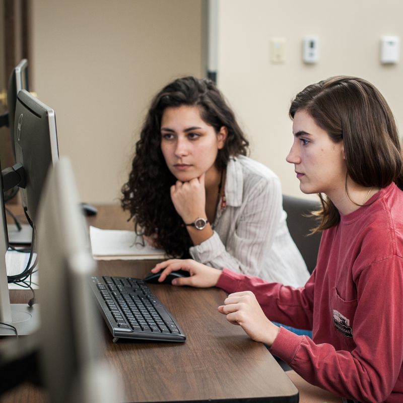 Computer science students at Belmont