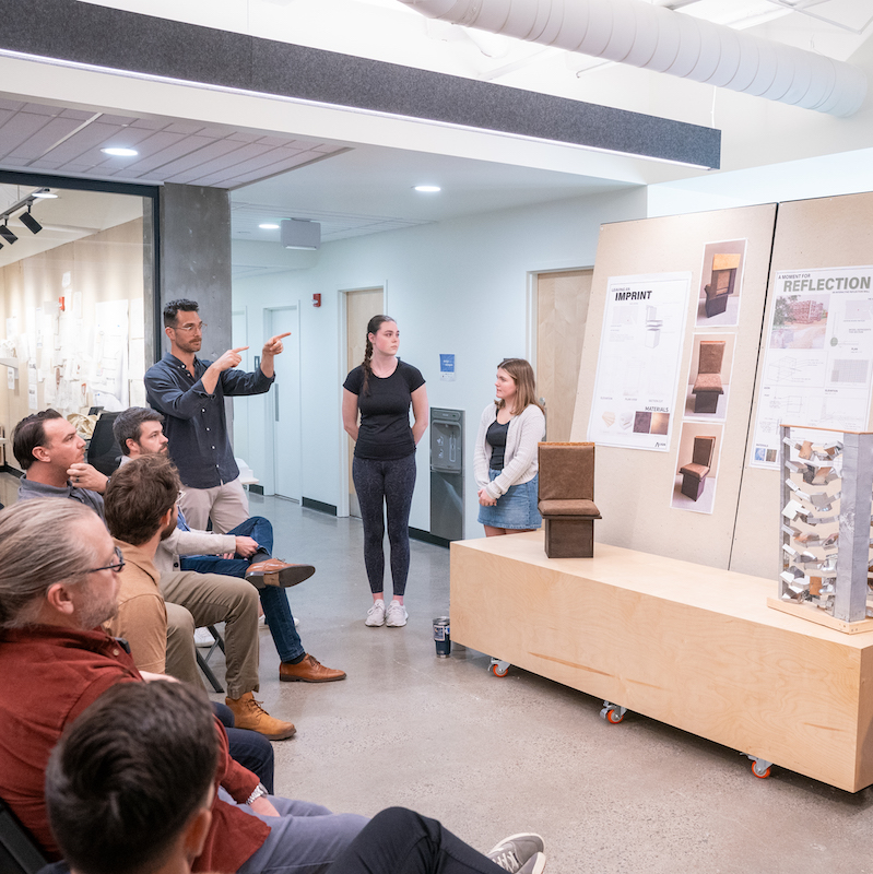 Local architect works with O'More students on their presentation