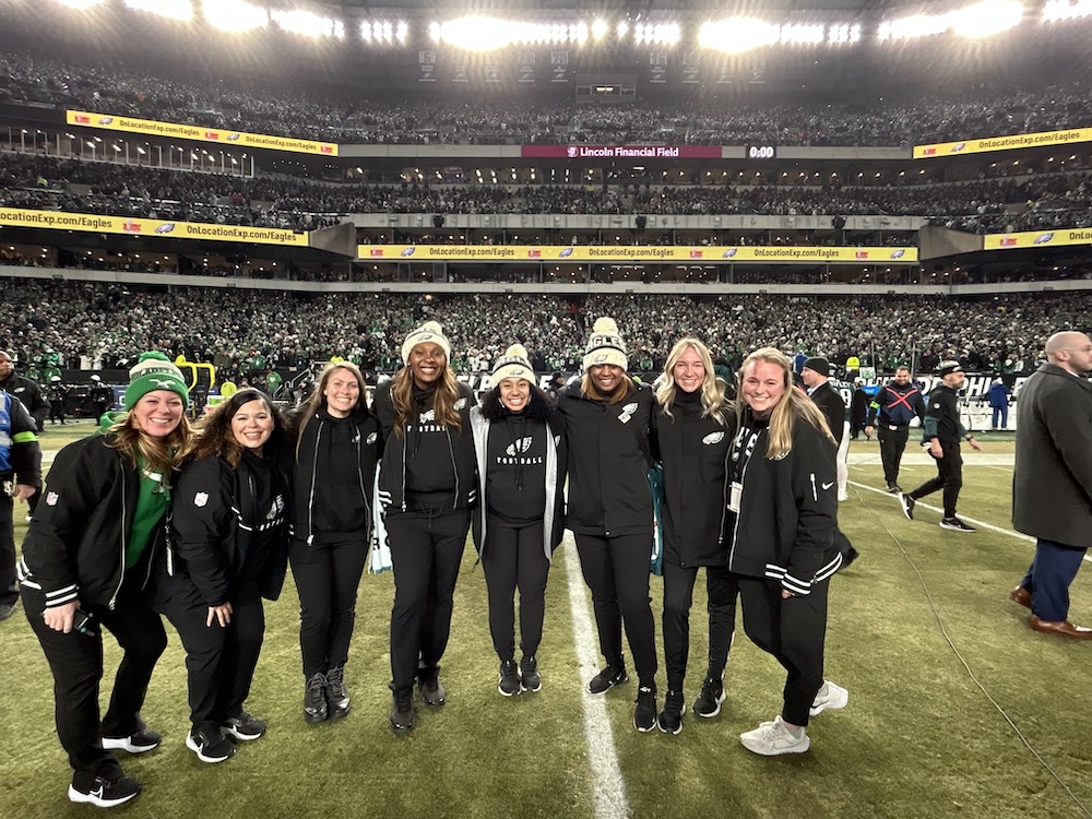 Molly Robinson with other Eagles team members