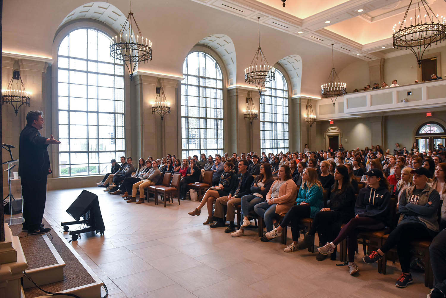 Herbert C Gabhart Chapel full of people during event