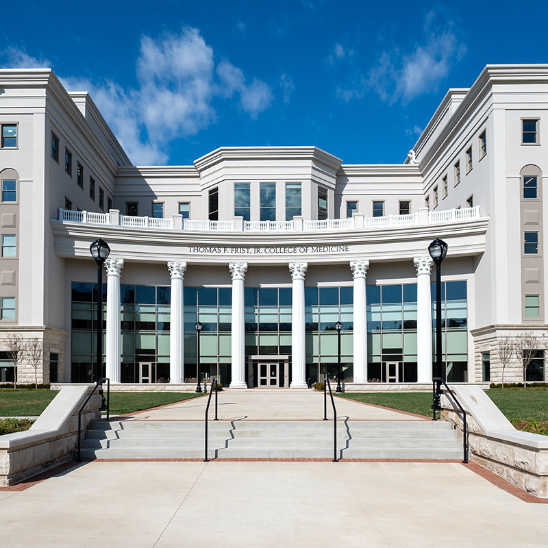 Exterior view of the Thomas F. Frist, Jr. College of Medicine