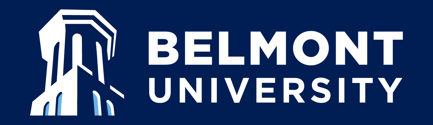 Belmont University Horizontal Logo Reversed Two Color