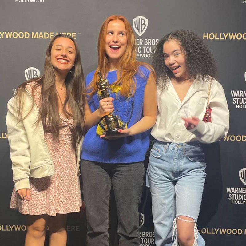 Belmont west students pose for picture at the Warner Bros Studio Tour